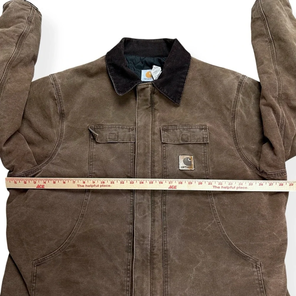 VTG Carhartt Arctic Jacket Quilted USA Men's‎ 2XL Tall C26 CHT Chestnut Brown